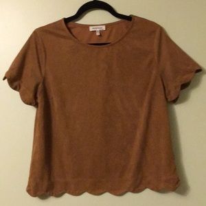 Faux suede shirt